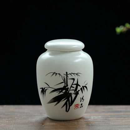 Mini White Ceramic Pet Ashes Urn Cremation Ash Holder Small Animal Pet Parrot Bird Funeral Memorial Casket Burial Urns Gift