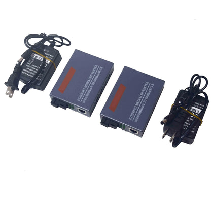 1 Pair HTB-GS-03 A/B Gigabit Fiber Optical Media Converter 1000Mbps Single Mode Single Fiber SC Port 20KM External Power Supply