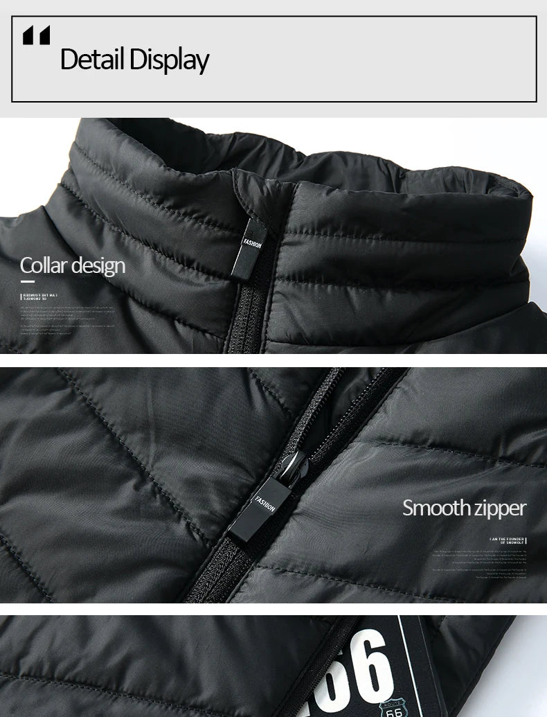 Men USB Infrared 17 Heating Areas Vest Jacket Men Winter Electric Heated Vest Waistcoat For Sports Hiking Oversized 5XL