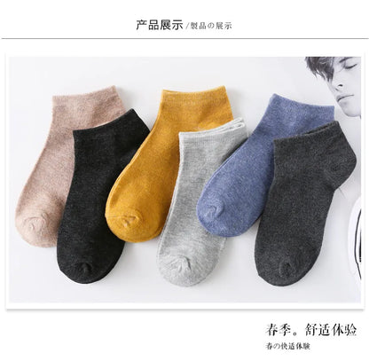 5/10 pairs Cotton Men Socks Pack Breathable Sock Set High Quality Short Socks Black Ankle Short Gift For Man Size 39-44 Sox sock