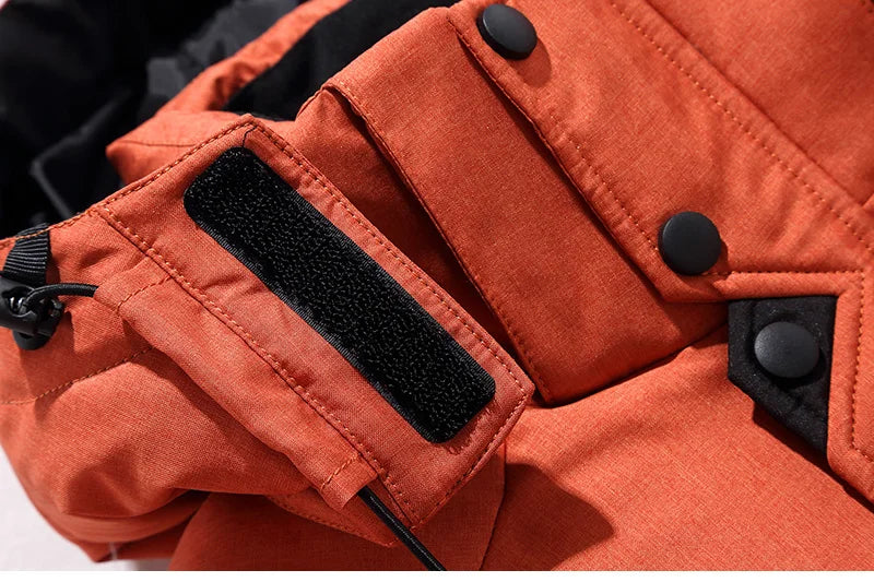 Casual Winter Warm Snow Jackets Men's Clothing White Duck Down Jacket Parkas Man Thicken Coats Male -20 Degree Windbreaker Park