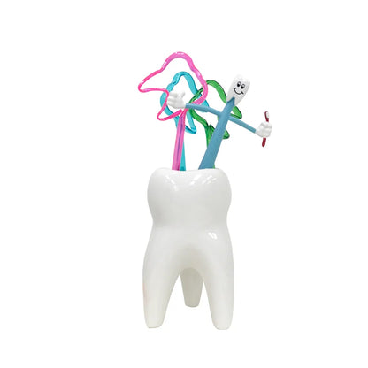 Dental Tooth Shape Flower Vase Home Decoration Pot Creative Garden Planter Pot Ceramic Pen Holder Cute   Dentistry Dentist Gifts