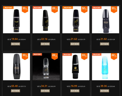 Germany Style Handcraft Sax Mouthpiece Bakelite Saxophone Mouthpiece for Alto Tenor Soprano Saxohpone Jazz Pop Classical Style