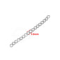 50pcs Stainless Steel 2 inch Soldered Extension Chain Silver Plated Extender Tail Chains for DIY Jewelry Making