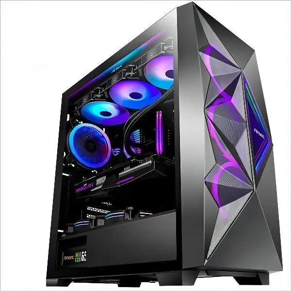 AOTESIER Gaming PC Core I7 CPU With 8G /16G RAM 256G SSD HD4600 ATX/ITX/M-ATX Full View Side Panel Temper Glass Front PC Gamer