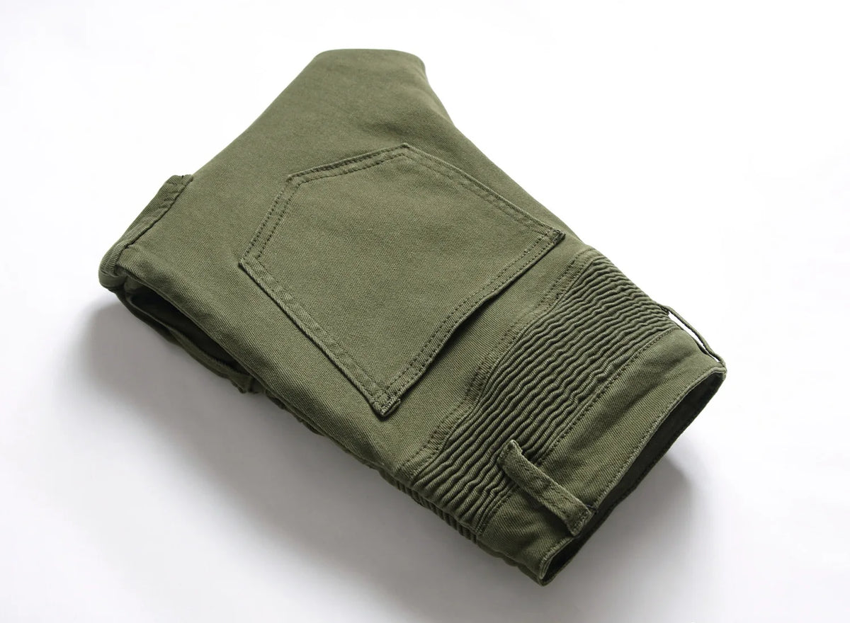 2022 New Fashion Mens Biker Jeans Punk Style Men Cargo Denim Pants  Zipper Pocket Motorcycle Jeans Male Pantalones Hombre