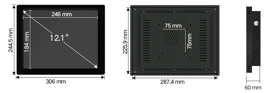 10" 12" 15 Inch Industrial Computer All In One PC Mini Tablet PC Panel With Resistive Touch Screen Intel Core i3 for Win10 PRO