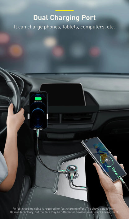 Baseus FM Transmitter Modulator Car Wireless Bluetooth 5.0 USB Fast Charger Auto Aux Radio Mp3 Player Music Hands Free Car Kit