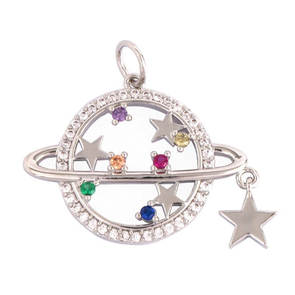 Sun Moon Star Space Celestial Compass Charm Pendant in Gold Colour , Jewelry Necklace Bracelet Making Supplies L93