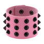 Gothic Punk Hip Hop Rock Spike Rivet Stud PU Leather Wristband Bracelet Bangle