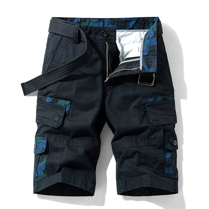 2026 Summer New Camouflage Tactical Cargo Shorts Men Khaki Jogger Military Cargo Shorts Men Cotton Casual Loose Men Shorts