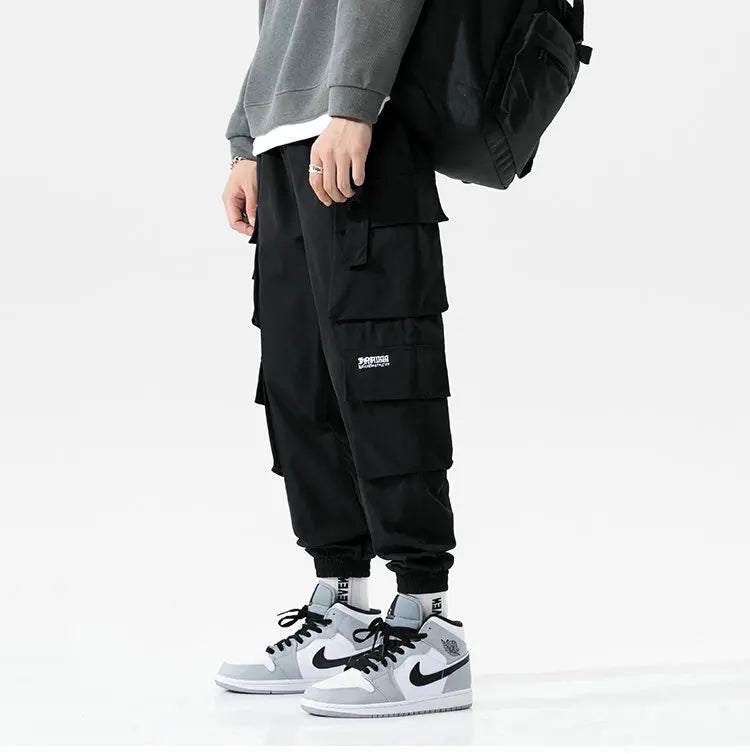 Streetwear Black Mens Harem Joggers Pants Men Cargo Pants 2024 Hip Hop Casual Pockets Sweatpants Male Oversized Fashion Trousers