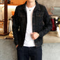 Hot 2026 Fashion Mens Denim Jackets Slim Fit Mens Jeans Jacket Cotton Outwear Coat Long Sleeve Hole Male Clothing Size M-4XL