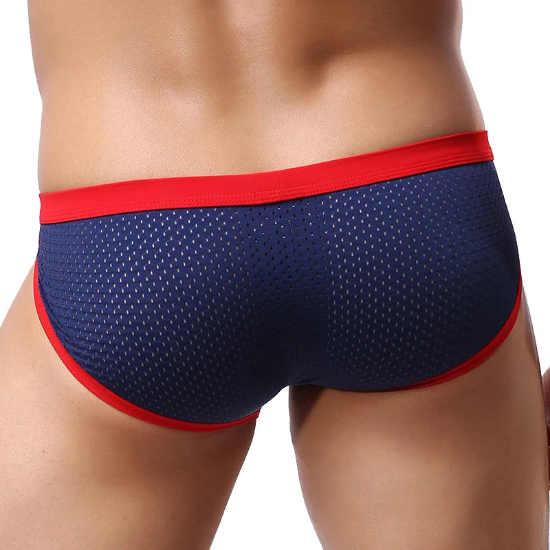 Men's New Nylon Solid Beachwear Briefs Bikini Men Low Rise Sexy Briefs Board Shorts Surfing Wear