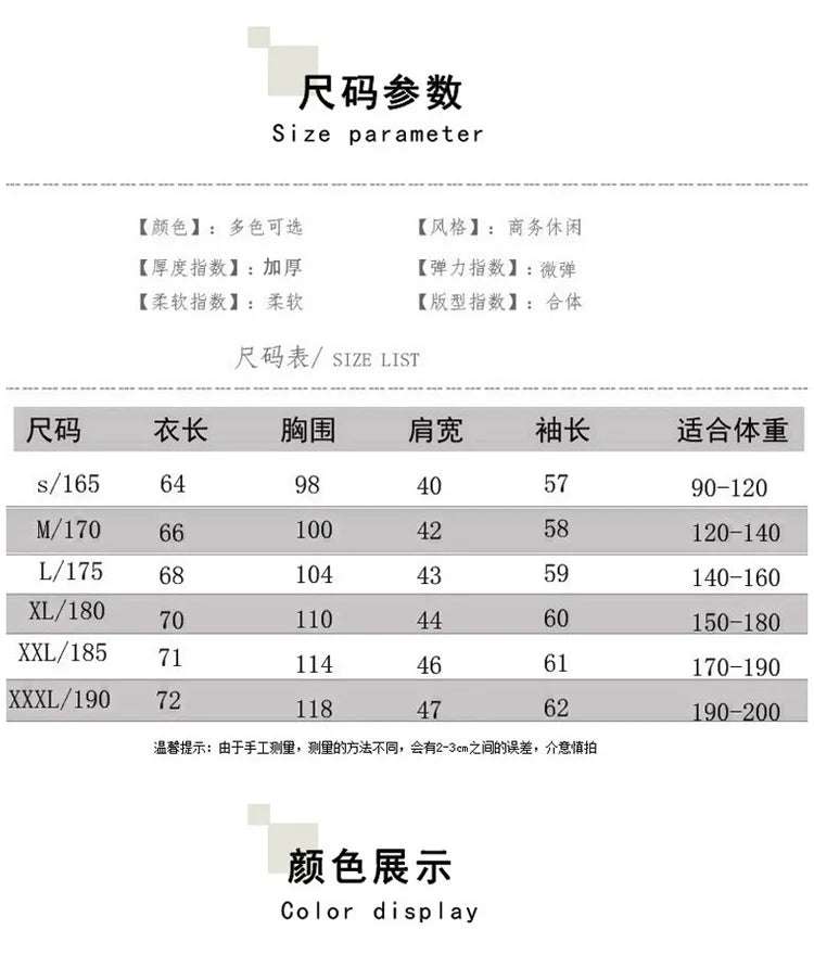 Autumn Winter 100% Wool Men's Slim Pullover Zipper Half High Neck Cashmere Knit Sweater Thick  Business Casual Large-Size Top