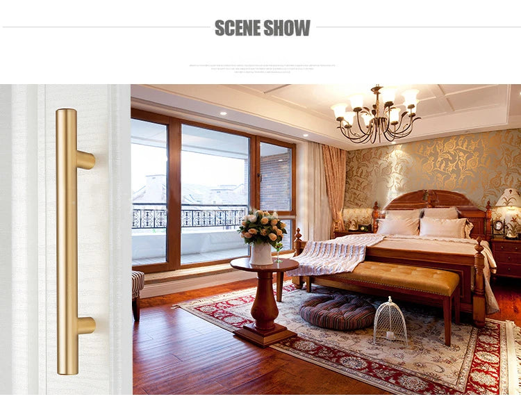NAIERDI Brushed Gold Straight Door Handle Cabinet Handles Stainless Steel Black Kitchen Cabinet Knobs Furniture Hardware