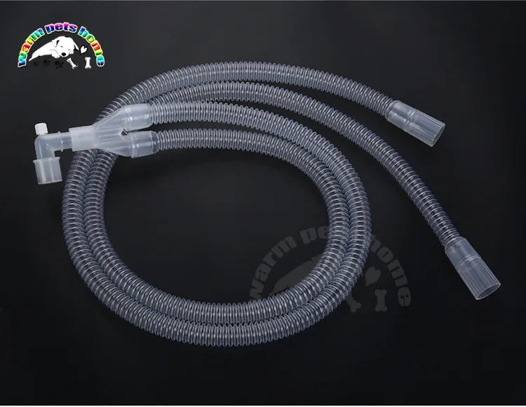 2pcs Anesthesia Breathing Circuit Corrugated Tube Anesthesia Ventilator Breathing Circuits Veterinary Equipment