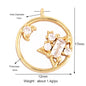 Sun Moon Star Space Celestial Compass Charm Pendant in Gold Colour , Jewelry Necklace Bracelet Making Supplies L93