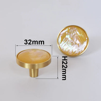 Natural Shell Gold Brass Wall Hooks Shoe Cabinet Knobs Closet Furniture Handle Wardrobe Drawer Pull Vintage Kitchen Accessories