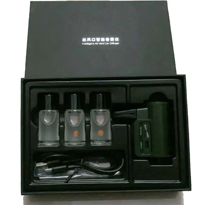 Electric Auto Air Diffuser Aroma Car Air Vent Humidifier Mist Wood Grain Oil Aromatherapy Car Air Freshener Perfume Fragrance