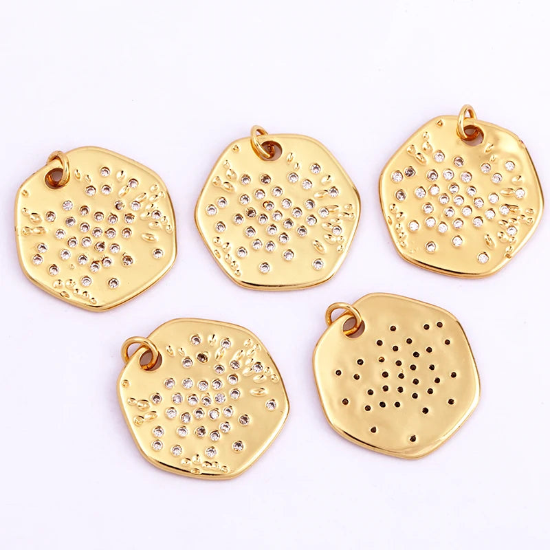 Sun Moon Star Space Celestial Compass Charm Pendant in Gold Colour , Jewelry Necklace Bracelet Making Supplies L93