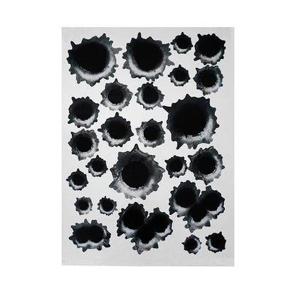 1Pcs Funny Car Stickers 3D Bullet Hole Car Side Stickers Car-covers Motorcycle Scratch Realistic Bullet Hole Waterproof Stickers