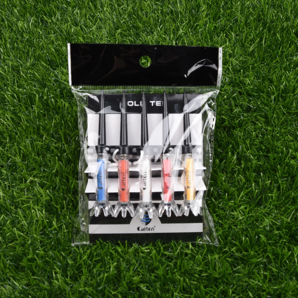 79mm/90mm 5pcs/set Golf Tees With Original Package Plastic Step Down Golf Ball Tee Holder Local Ret Golf Training Practice Tees