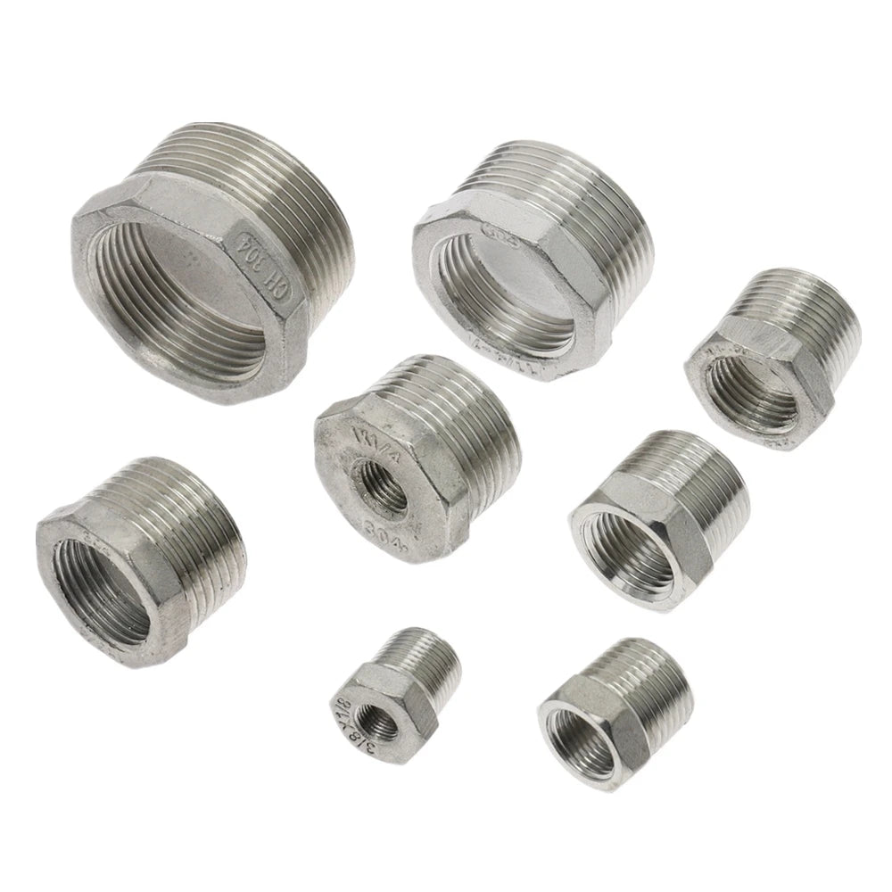 Tonifying Heart Reducer Bushing 1/8" 1/4" 3/8" 1/2" BSP Male/Female Thread SS304 Stainless Steel Pipe Fittings For Water Gas Oil