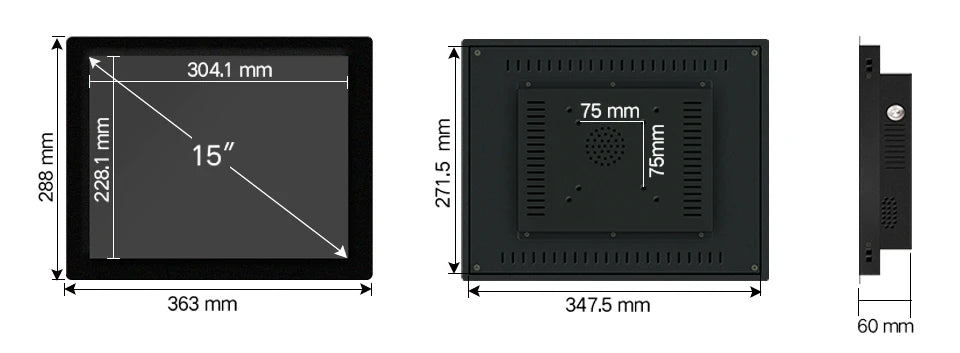 10" 12" 15 Inch Industrial Computer All In One PC Mini Tablet PC Panel With Resistive Touch Screen Intel Core i3 for Win10 PRO