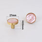 Natural Shell Gold Brass Wall Hooks Shoe Cabinet Knobs Closet Furniture Handle Wardrobe Drawer Pull Vintage Kitchen Accessories