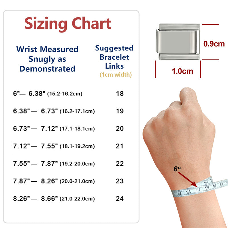 Zircon Star Heart Bow Moon Cherry Moon Italian Charm Links Fit 9mm Stainless Steel Bracelet Women Jewelry DIY Making Gifts
