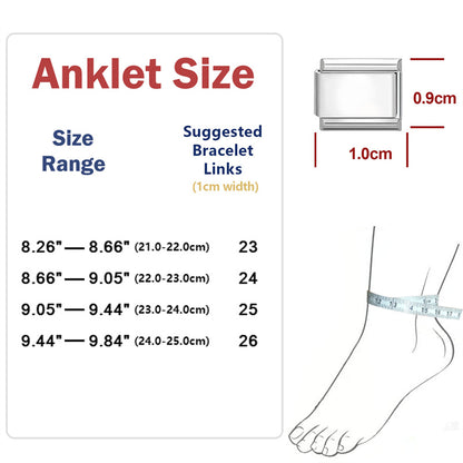 New Y2K Colorful Glaze English Word Italian Charm Link Fit 9mm Stainless Steel Jewelry DIY Making Bracelets For Gifts