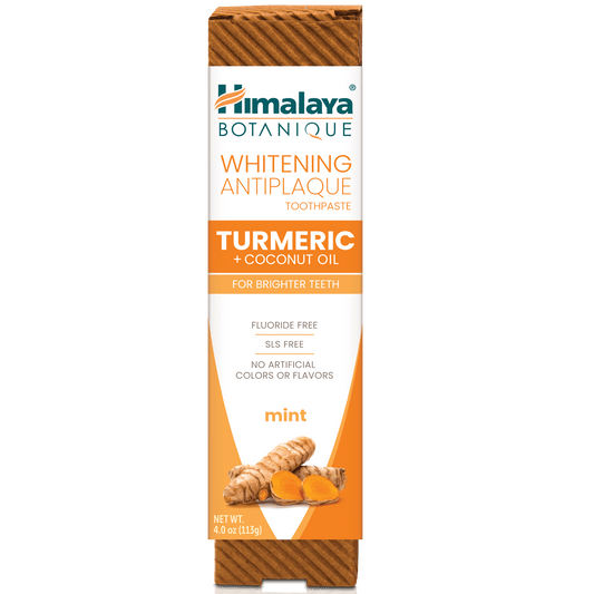 Himalaya Botanique Aufhellende Antiplaque Zahnpasta Kurkuma + Kokosnussöl 113G