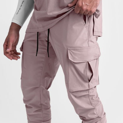 2024 New Men's Cargo Pants Summer Thin Loose Quick-Drying Elastic Leggings Running Training Sweatpants Casual Trend Trousers