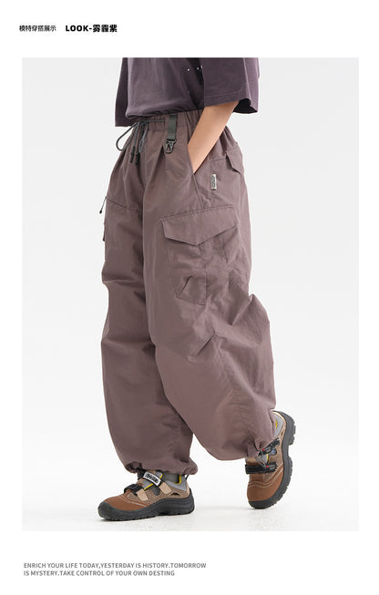 Ultra Loose Lightweight Outdoor Functional Pants Men Women Waterproof Quick Dry Techwear Wide Leg Cargo Pant Track Trouser