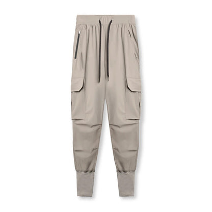 2024 New Men's Cargo Pants Summer Thin Loose Quick-Drying Elastic Leggings Running Training Sweatpants Casual Trend Trousers