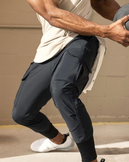 2024 New Men's Cargo Pants Summer Thin Loose Quick-Drying Elastic Leggings Running Training Sweatpants Casual Trend Trousers