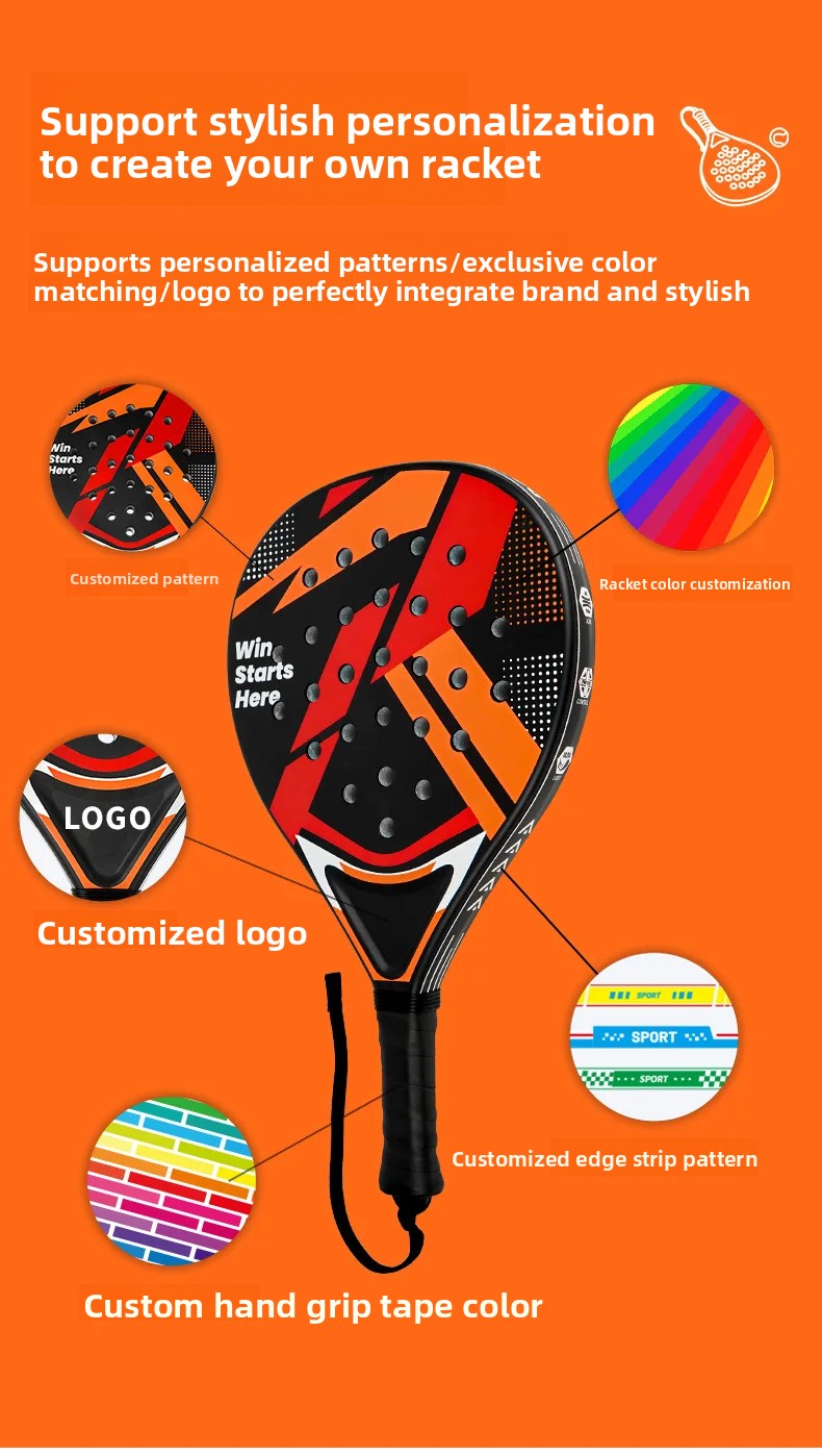 ABS Durable Anti-Vibration Plastic Grip Padel Tennis Racket, Bud get-Friendly for Beginners & Intermediates beach tennis beach