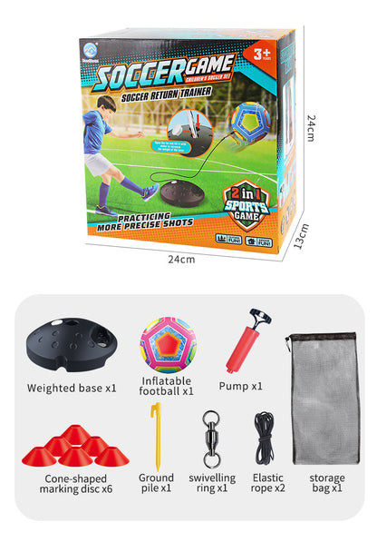 Soccer rebound training set for outdoor exercise parent-child interaction ball bouncing and rebounding rope sports toys Gifts