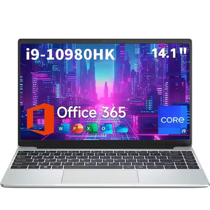 NEW Core I9-10980HK Laptop 16GB RAM 1/2TB SSD Portable Laptops 14.1-inch Windows 11 Pro Notebook Computer Office Gaming
