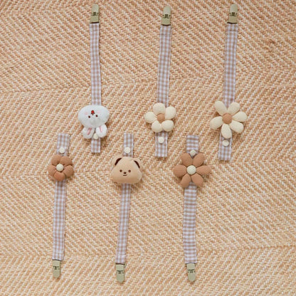 1PCS Cute Bear Baby Pacifier Clip Chain Dummy Holder Soother Pacifier Clips Strap Nipple Holder Infant Feeding Babies Accessorie