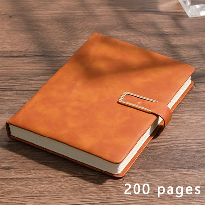 Personalized Vintage A5 Leather Notebook Soft Cover Ideal for Business Meetings College Life Journal Writing