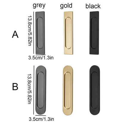 No Drilling Self-adhesive Handle Double-sided Black/Grey/Gold Sliding Door Handle Aluminum Alloy Glass Door Knob Window