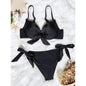 Sexy Micro Bikini Swimsuit Women Simple Classic Solid Bandage Bikini Push Up 2025 New Beach Spice Girl Bathing Suits Two Piece