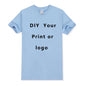Custom Tshirt Front Back Print Professional Your Own Logo Text Photo Male Personalized Premium Gifts T-shirt EU Size 100% Cotton