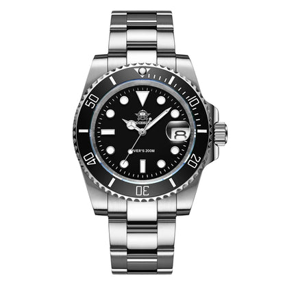 ADDIESDIVE Stainless Steel Watch Men's European and American Business Leisure Quartz Watch Waterproof Outdoor Sports Watch