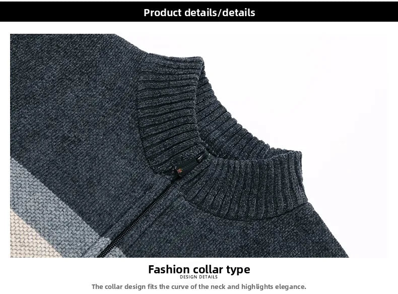Premium Thick Chenille Fabric Warm New Brand Casual Fashion Stand Collar Men Jacket Streetwear Zipper Autumn Winter Coats