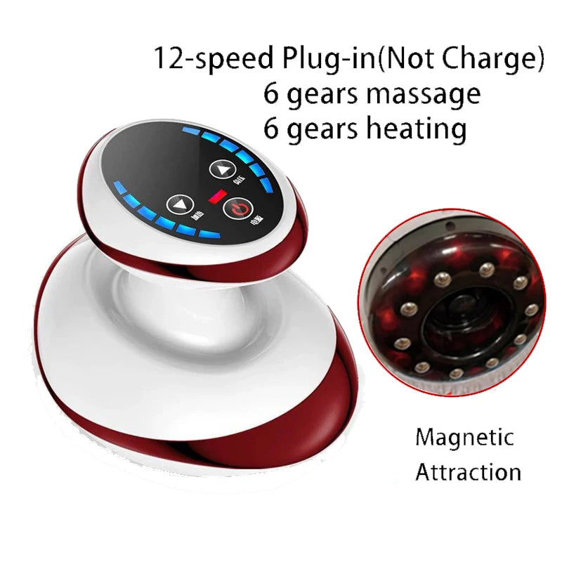 Electric Scraping Massage Cupping Body Massager Vacuum Cans Suction Cup Heating Body Back Neck Arm Guasha Massager