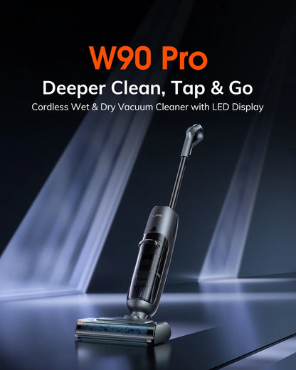 ILIFE W90 Pro Cordless Vacuum Cleaner Mop Wet & Dry, 7000Pa Suction, One Tap Self-Cleaning, Floor Washer, LED Display, Large Dual Water Tank, Upgraded W90