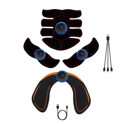 EMS Muscle Stimulator Abs Trainer Muscle Toner USB Rechargable Electric Massager Leg Arm Belly Weight Loss Fitness Workout Unise